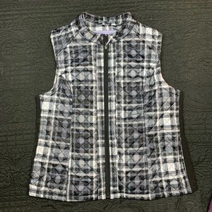 Laura Scott Checkered Colored Vest, Size XL (fits more like a women’s Large)